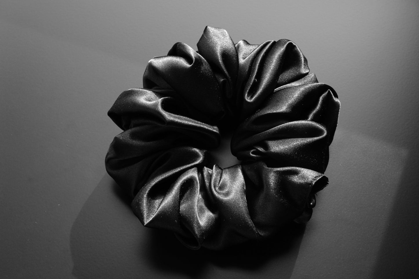 Black Satin Scrunchie