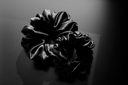 Black Satin Scrunchie