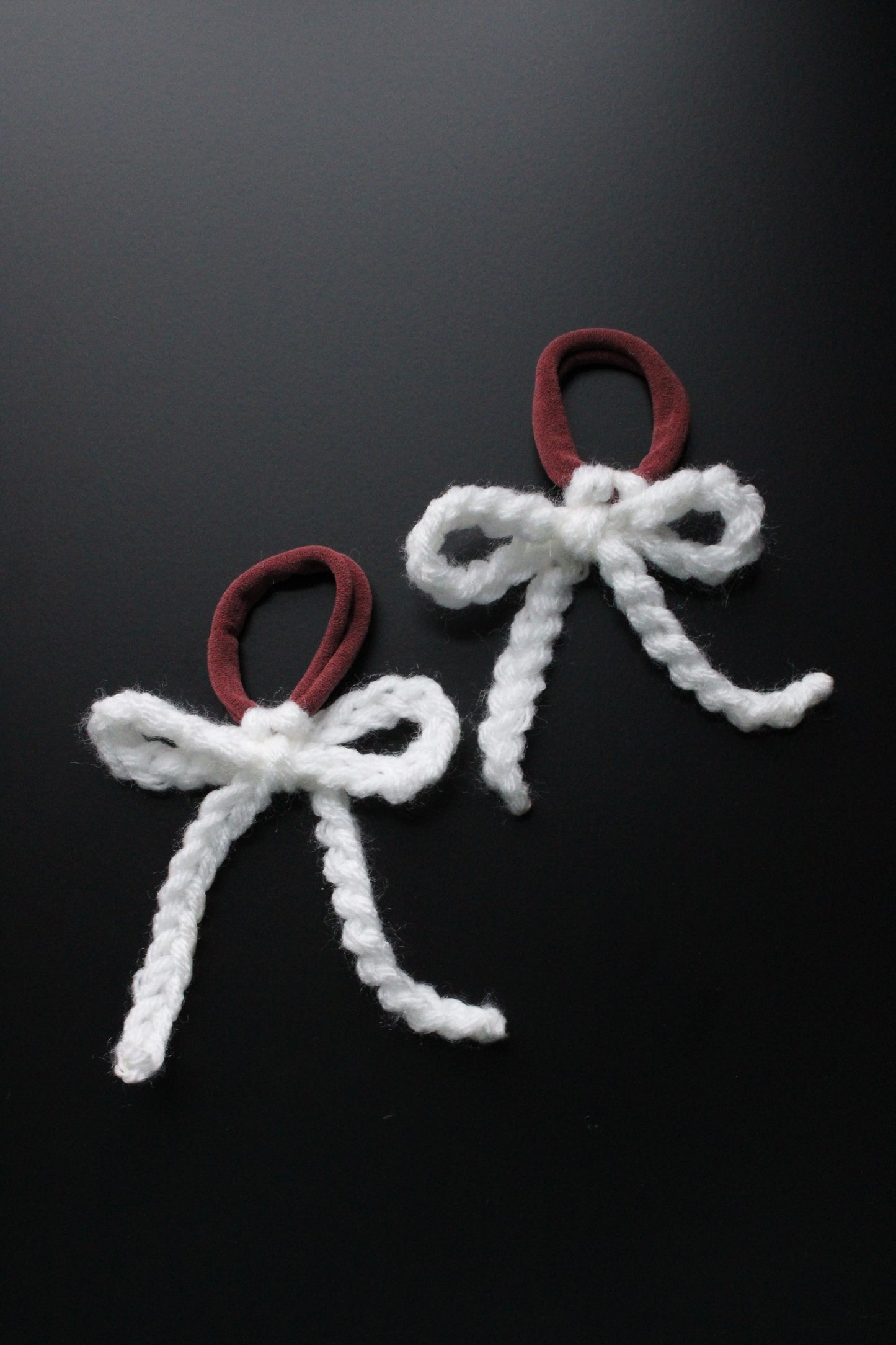 Crochet Winter Bows 2pc