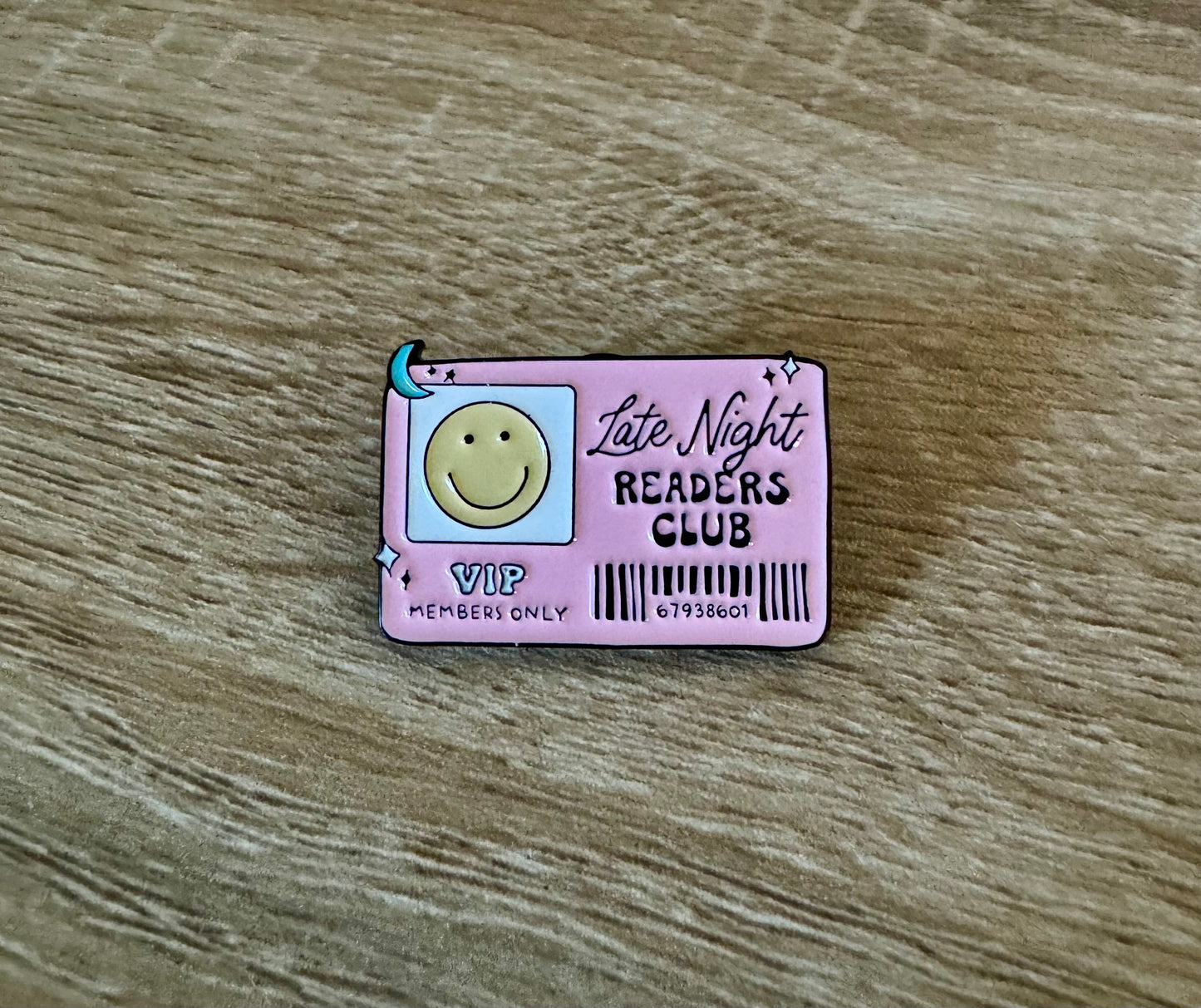 Late Night Readers Club Pin