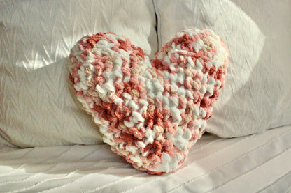 Crochet Heart Pillow