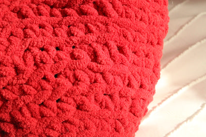 Crochet Heart Pillow