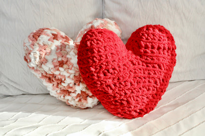 Crochet Heart Pillow