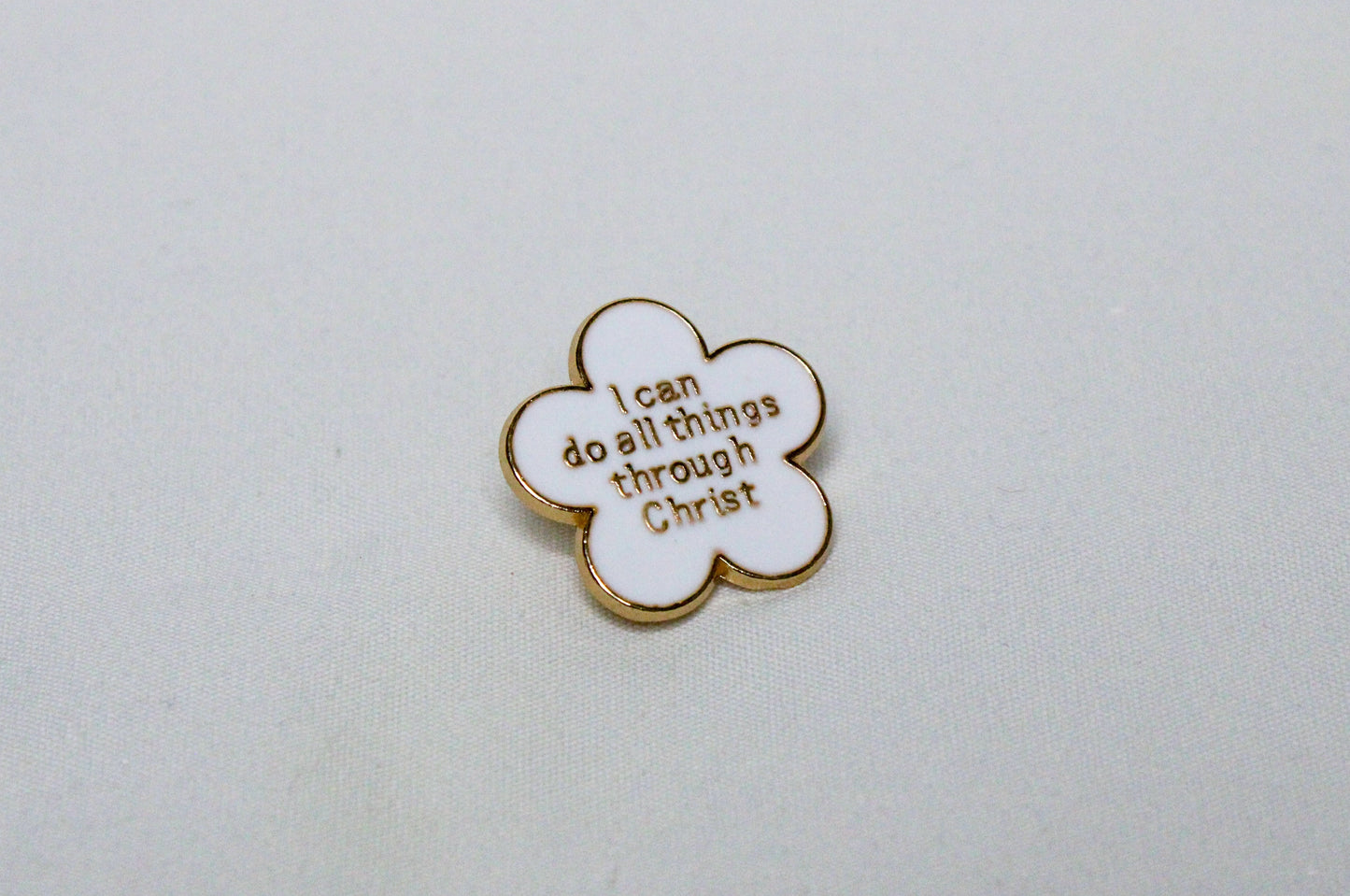 All Things Through Christ Pin