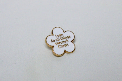 All Things Through Christ Pin