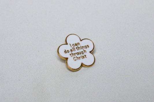 All Things Through Christ Pin