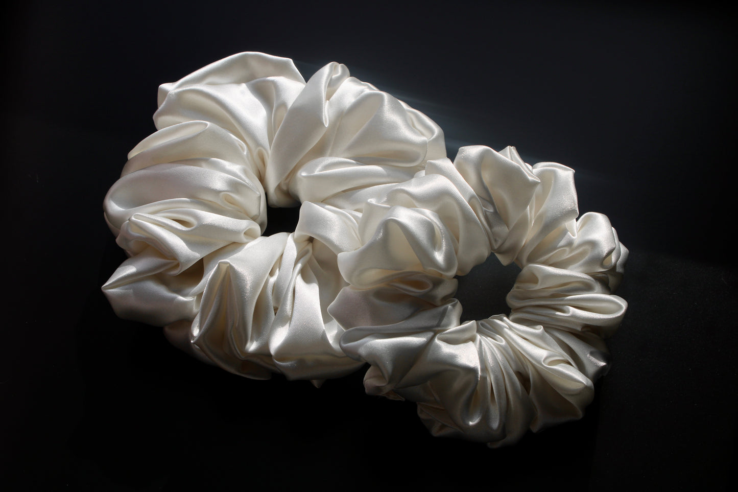 White Satin Scrunchie