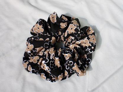 Jumbo Neutral Floral Scrunchie