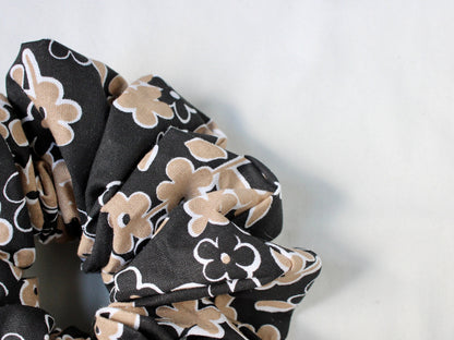 Jumbo Neutral Floral Scrunchie