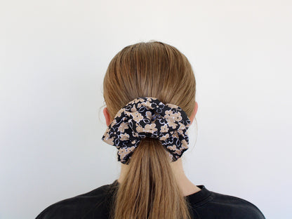 Jumbo Neutral Floral Scrunchie