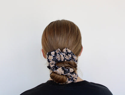 Jumbo Neutral Floral Scrunchie