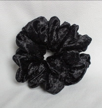 Jumbo Black Velvet Scrunchie